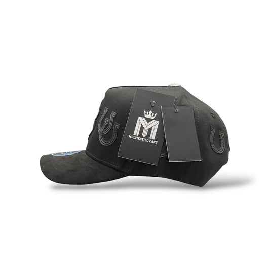 GORRA SOMBRERO BLANCO HUELLA BLACK