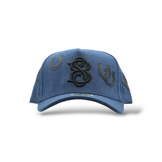 GORRA SOMBRERO BLANCO HUELLA MEZCLILLA