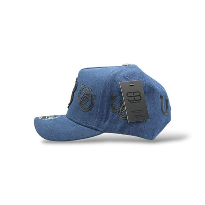 GORRA SOMBRERO BLANCO HUELLA MEZCLILLA