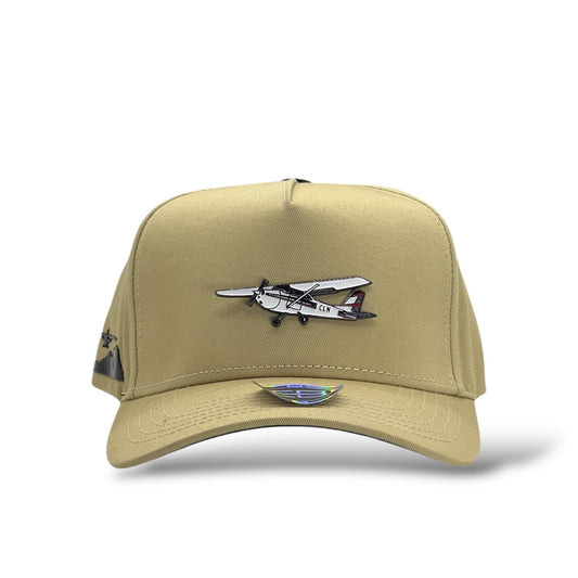 GORRA SOMBRERO BLANCO AVIONETA CLN CAFE